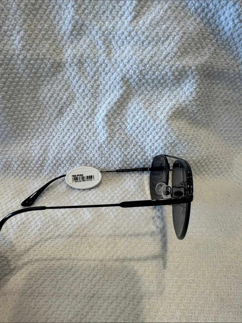 RARE Prada 55US Black Metal Aviator Sunglasses with Dark solid Lenses NWT 54eye